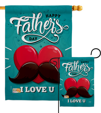 Dad Mustache - Father's Day Summer Vertical Impressions Decorative Flags HG137153 Made In USA