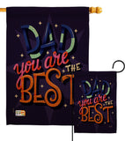 Dad Are Best - Father's Day Summer Vertical Impressions Decorative Flags HG137183 Made In USA