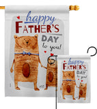 Daddy Bear - Father's Day Summer Vertical Impressions Decorative Flags HG137479 Made In USA