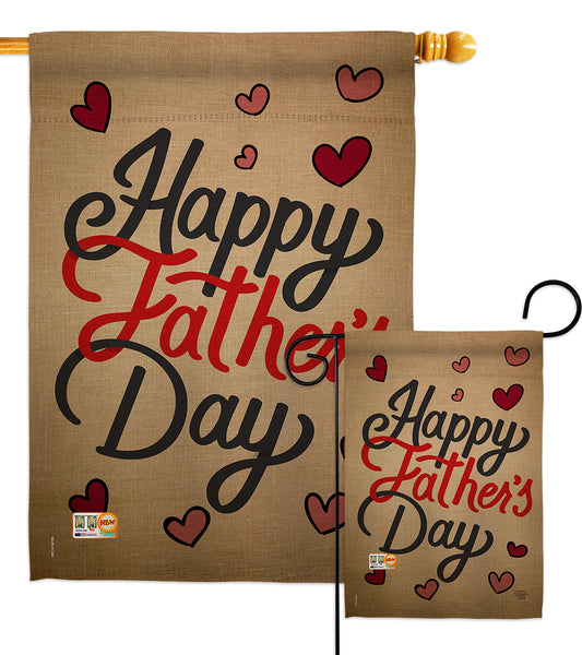 Happy Father's Day - Father's Day Summer Vertical Impressions Decorative Flags HG191087 Made In USA