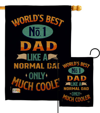 Cooler Dad - Father's Day Summer Vertical Impressions Decorative Flags HG192187 Made In USA