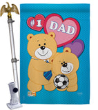 Love Dad - Father's Day Summer Vertical Impressions Decorative Flags HG115036 Made In USA