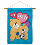 Love Dad - Father's Day Summer Vertical Impressions Decorative Flags HG115036 Made In USA