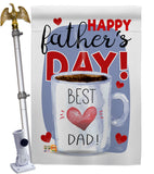 Happy Best Dad Day - Father's Day Summer Vertical Impressions Decorative Flags HG115135 Made In USA