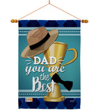 Dad You are the Best - Father's Day Summer Vertical Impressions Decorative Flags HG137048 Made In USA