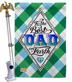 Best Dad on Earth - Father's Day Summer Vertical Impressions Decorative Flags HG137059 Made In USA