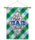 Best Dad on Earth - Father's Day Summer Vertical Impressions Decorative Flags HG137059 Made In USA