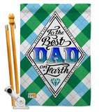 Best Dad on Earth - Father's Day Summer Vertical Impressions Decorative Flags HG137059 Made In USA