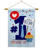 Number 1 Dad - Father's Day Summer Vertical Impressions Decorative Flags HG137152 Made In USA
