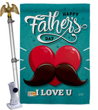 Dad Mustache - Father's Day Summer Vertical Impressions Decorative Flags HG137153 Made In USA