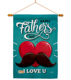 Dad Mustache - Father's Day Summer Vertical Impressions Decorative Flags HG137153 Made In USA