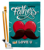 Dad Mustache - Father's Day Summer Vertical Impressions Decorative Flags HG137153 Made In USA