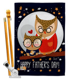 Owls Father's Day - Father's Day Summer Vertical Impressions Decorative Flags HG137177 Made In USA