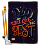 Dad Are Best - Father's Day Summer Vertical Impressions Decorative Flags HG137183 Made In USA