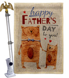 Daddy Bear - Father's Day Summer Vertical Impressions Decorative Flags HG137479 Made In USA