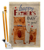 Daddy Bear - Father's Day Summer Vertical Impressions Decorative Flags HG137479 Made In USA