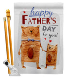 Daddy Bear - Father's Day Summer Vertical Impressions Decorative Flags HG137479 Made In USA