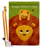 Father's Day Lion - Father's Day Summer Vertical Impressions Decorative Flags HG137570 Made In USA