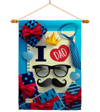 I Love Dad - Father's Day Summer Vertical Impressions Decorative Flags HG192190 Made In USA