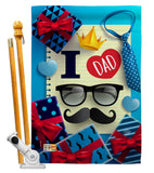 I Love Dad - Father's Day Summer Vertical Impressions Decorative Flags HG192190 Made In USA