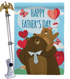 Father Day Bears - Father's Day Summer Vertical Impressions Decorative Flags HG192210 Made In USA