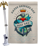 Best Dad Day - Father's Day Summer Vertical Impressions Decorative Flags HG192345 Made In USA