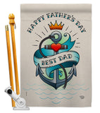 Best Dad Day - Father's Day Summer Vertical Impressions Decorative Flags HG192345 Made In USA