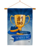 No.1 Dad - Father's Day Summer Vertical Impressions Decorative Flags HG192364 Made In USA