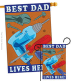 Best Dad - Father's Day Summer Vertical Applique Decorative Flags HG115057