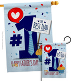 Number 1 Dad - Father's Day Summer Vertical Impressions Decorative Flags HG137152 Made In USA