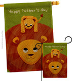 Father's Day Lion - Father's Day Summer Vertical Impressions Decorative Flags HG137570 Made In USA