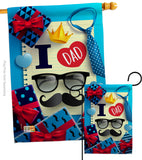 I Love Dad - Father's Day Summer Vertical Impressions Decorative Flags HG192190 Made In USA