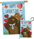 Father Day Bears - Father's Day Summer Vertical Impressions Decorative Flags HG192210 Made In USA