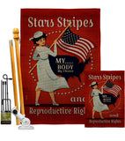 Reproductive Rights - Support Inspirational Horizontal Impressions Decorative Flags HG130397 Made In USA