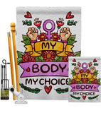 My Body My Right - Support Inspirational Horizontal Impressions Decorative Flags HG190154 Made In USA