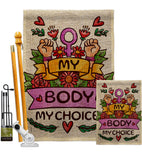 My Body My Right - Support Inspirational Horizontal Impressions Decorative Flags HG190154 Made In USA