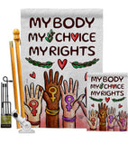 My Choice My Right - Support Inspirational Horizontal Impressions Decorative Flags HG190156 Made In USA