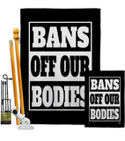 Bans Off Our Bodies - Support Inspirational Horizontal Impressions Decorative Flags HG190160 Made In USA