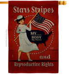 Reproductive Rights - Support Inspirational Horizontal Impressions Decorative Flags HG130397 Made In USA