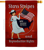 Reproductive Rights - Support Inspirational Horizontal Impressions Decorative Flags HG130397 Made In USA