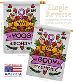 My Body My Right - Support Inspirational Horizontal Impressions Decorative Flags HG190154 Made In USA