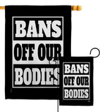 Bans Off Our Bodies - Support Inspirational Horizontal Impressions Decorative Flags HG190160 Made In USA