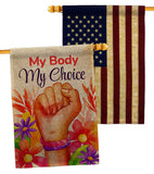 My Right My Choice - Support Inspirational Horizontal Impressions Decorative Flags HG120248 Made In USA