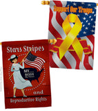 Reproductive Rights - Support Inspirational Horizontal Impressions Decorative Flags HG130397 Made In USA