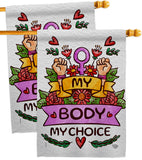 My Body My Right - Support Inspirational Horizontal Impressions Decorative Flags HG190154 Made In USA