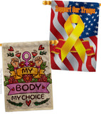 My Body My Right - Support Inspirational Horizontal Impressions Decorative Flags HG190154 Made In USA