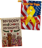 My Choice My Right - Support Inspirational Horizontal Impressions Decorative Flags HG190156 Made In USA