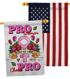 Pro Women - Support Inspirational Horizontal Impressions Decorative Flags HG190157 Made In USA