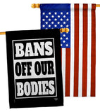 Bans Off Our Bodies - Support Inspirational Horizontal Impressions Decorative Flags HG190160 Made In USA