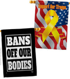 Bans Off Our Bodies - Support Inspirational Horizontal Impressions Decorative Flags HG190160 Made In USA